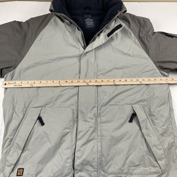 Nautica Sports Classic NS 83 Mens Size XL Fleece Lined Two Tone Coat Full Zip - Picture 4 of 10